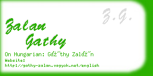 zalan gathy business card